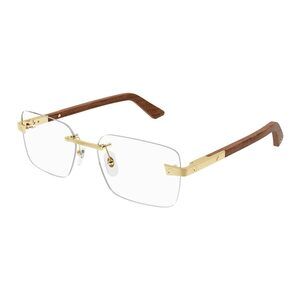 Cartier CT0411o-002 Eyeglasses Gold Brown Metal